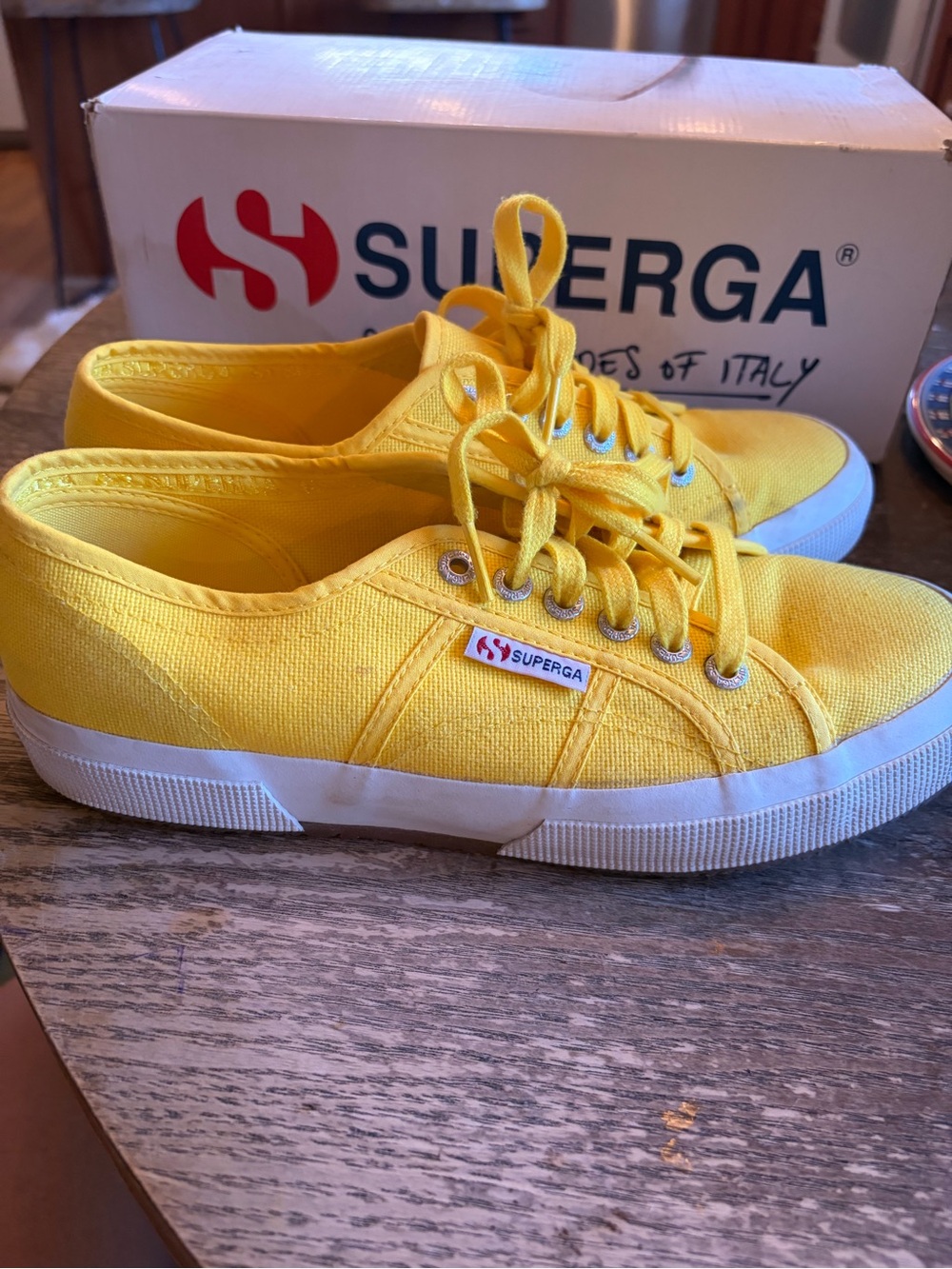 Superga Yellow Canvas Low-Top Sneakers - Women's Casual Shoes - Picture 7 of 11
